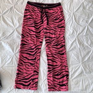 Hot Pink Zebra Print Pj Pants 